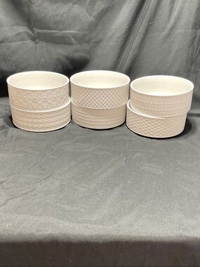 Set of Six Stoneware Microwavable Dishes.